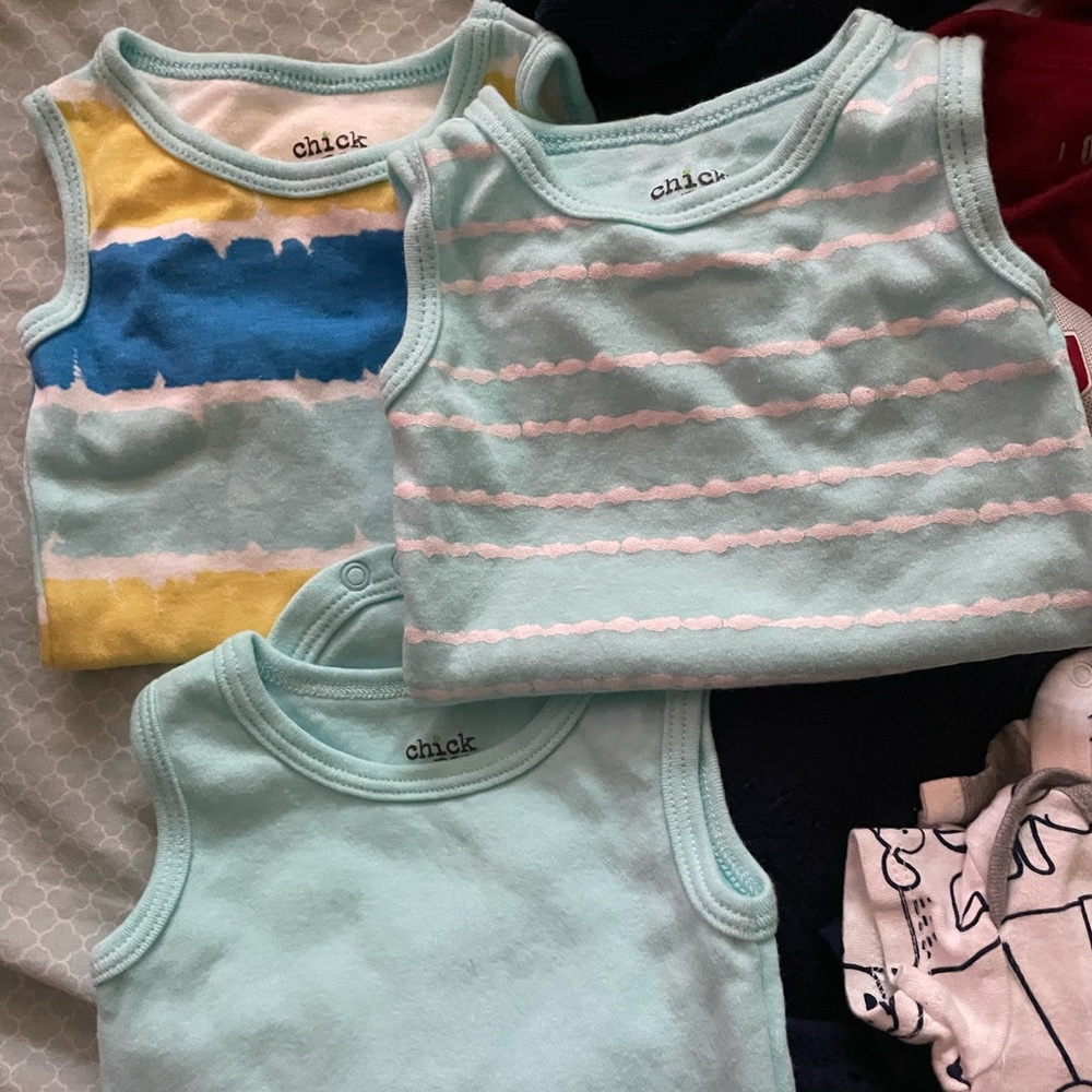 3 - 3-6M Tank top onesies